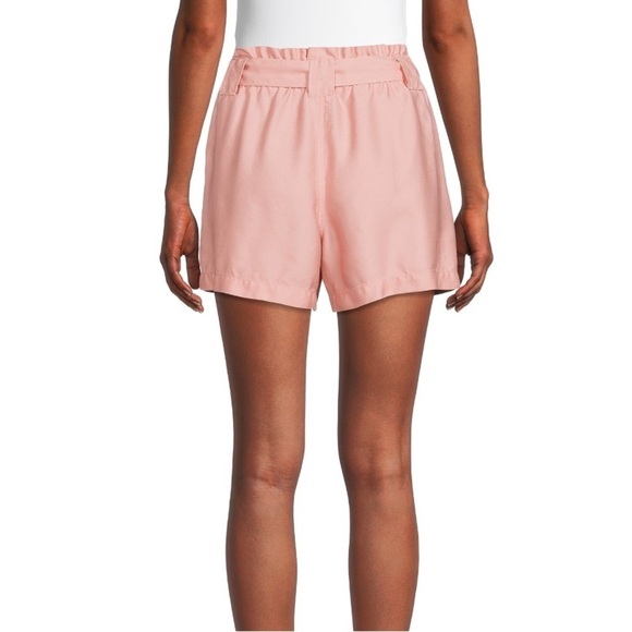 Time and Tru Pink High Rise Pull On Tencel Short with Tie Belt Size S 4-6 NWT - Picture 2 of 4